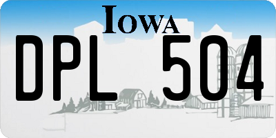 IA license plate DPL504