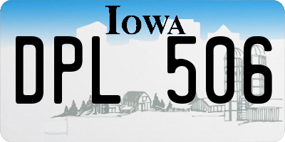 IA license plate DPL506
