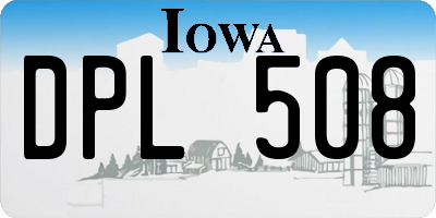 IA license plate DPL508