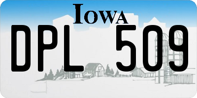 IA license plate DPL509