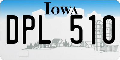 IA license plate DPL510