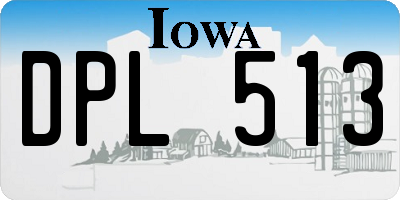 IA license plate DPL513