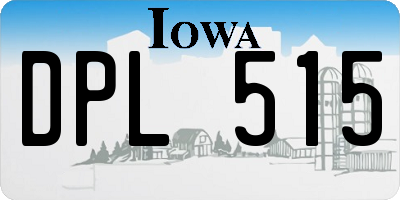 IA license plate DPL515