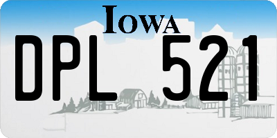 IA license plate DPL521