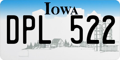 IA license plate DPL522