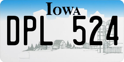 IA license plate DPL524