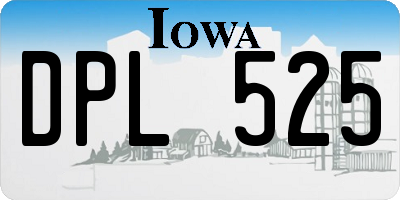 IA license plate DPL525