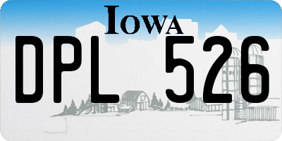 IA license plate DPL526