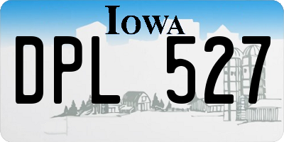 IA license plate DPL527