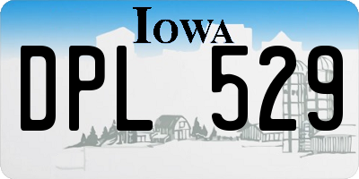 IA license plate DPL529