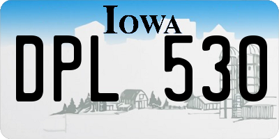 IA license plate DPL530