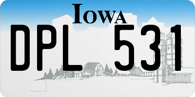 IA license plate DPL531
