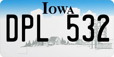 IA license plate DPL532