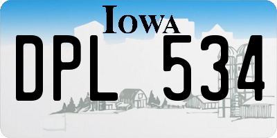 IA license plate DPL534