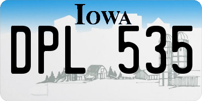 IA license plate DPL535