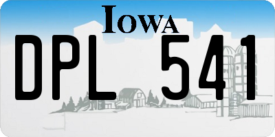 IA license plate DPL541