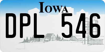 IA license plate DPL546