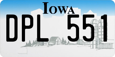 IA license plate DPL551