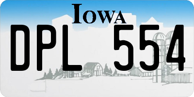 IA license plate DPL554