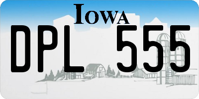 IA license plate DPL555