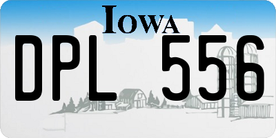 IA license plate DPL556