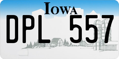 IA license plate DPL557