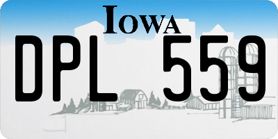 IA license plate DPL559