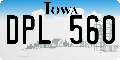 IA license plate DPL560