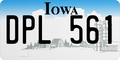 IA license plate DPL561