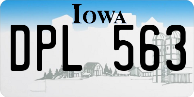 IA license plate DPL563