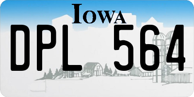 IA license plate DPL564