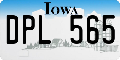 IA license plate DPL565