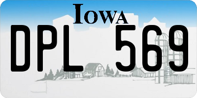 IA license plate DPL569