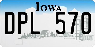 IA license plate DPL570