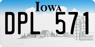IA license plate DPL571