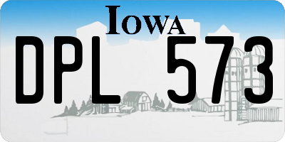 IA license plate DPL573