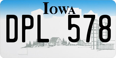 IA license plate DPL578