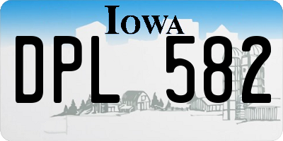 IA license plate DPL582
