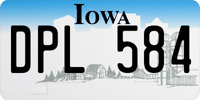 IA license plate DPL584