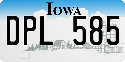IA license plate DPL585