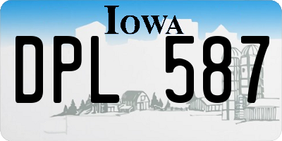 IA license plate DPL587