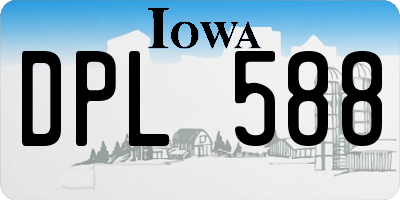IA license plate DPL588