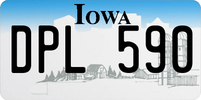 IA license plate DPL590