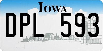IA license plate DPL593