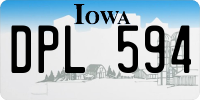 IA license plate DPL594