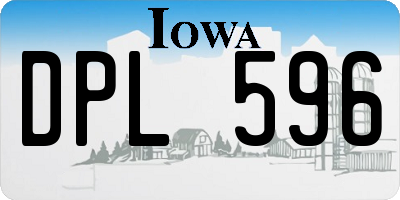 IA license plate DPL596
