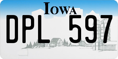 IA license plate DPL597