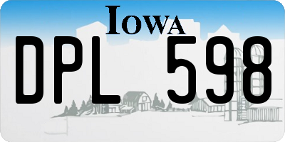 IA license plate DPL598