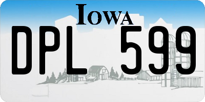 IA license plate DPL599