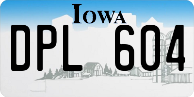 IA license plate DPL604